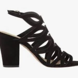 Vince Camuto Black Heels with Elegant Cage Design